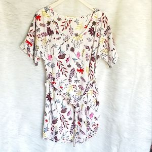 Jessy B Floral Blouse with Belt Size S